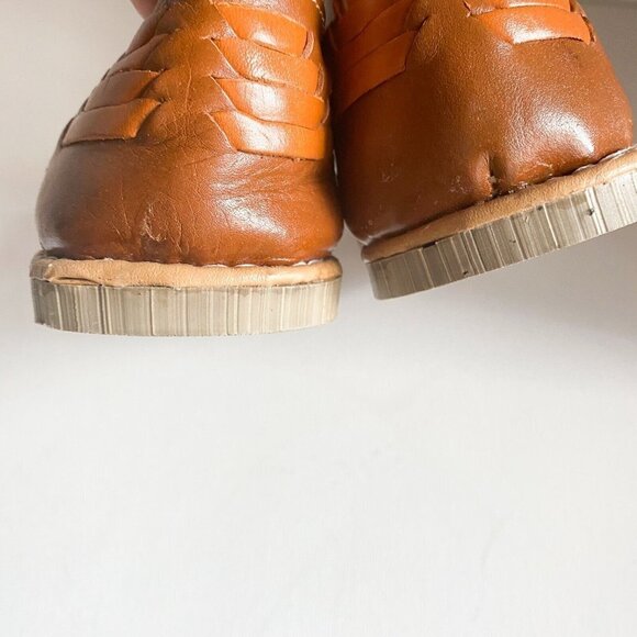 NEW  Handmade Leather Mexican Woven Sandals w Frida Kahlo Embroidery 9 - Picture 5 of 10